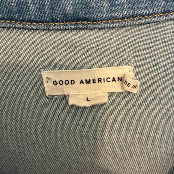 Good American denim romper V - Picture 3 of 4